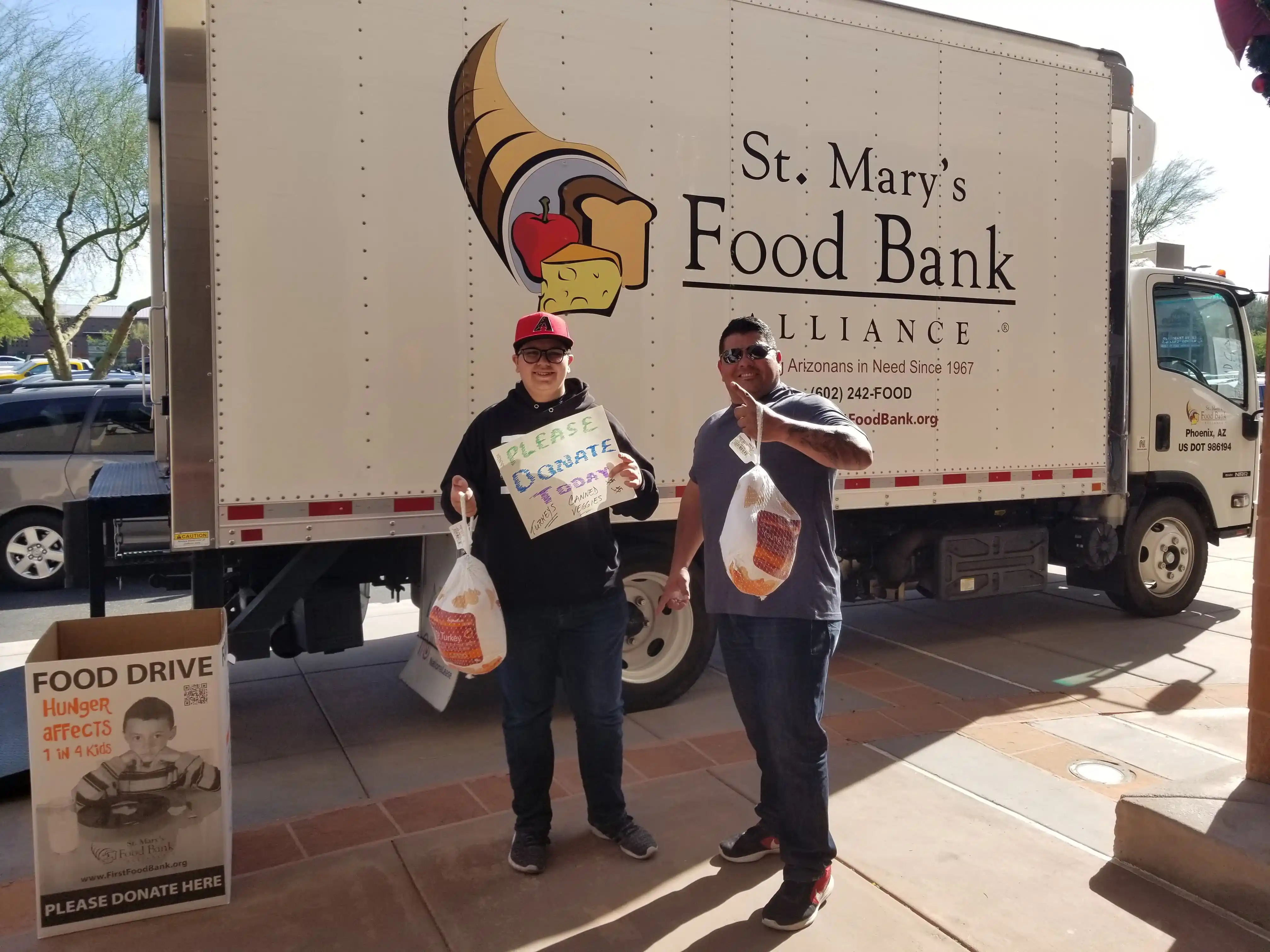 Frankie at a Food Bank